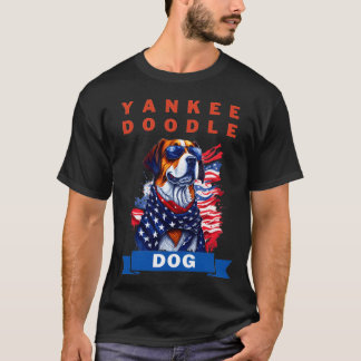 Yankee Doodle Hund Visa din patriotiska valpanda T Shirt