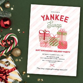 Yankee Swap Helgdag Gift Exchange Party Inbjudningar