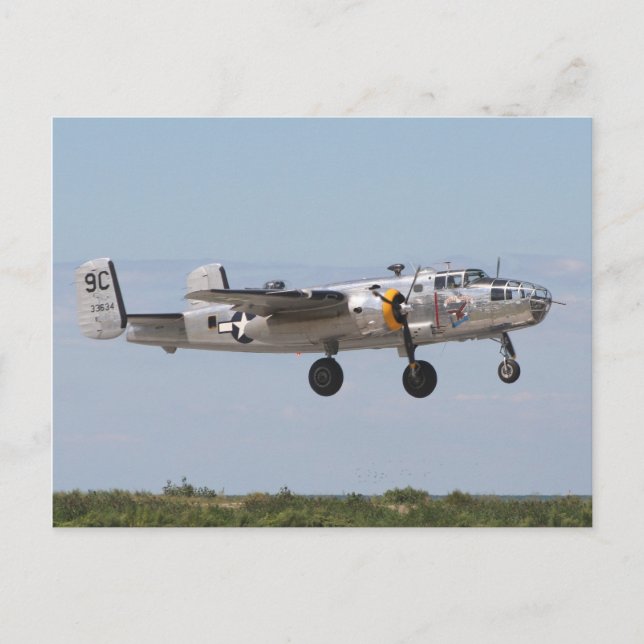 Yankeekrigare för B-25 D Vykort (Framsida)