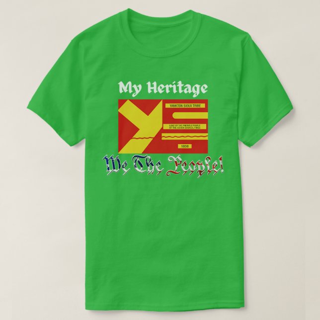 Yankton Sioux nation Tribe Flagga mitt arv T Shirt (Design framsida)