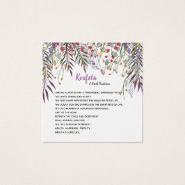 Yanna Koufets Card Fyrkantigt Visitkort