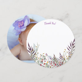 Yanna Round Photo - tackkort Inbjudningar