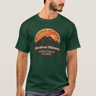Yantarni Volcano Souvenir Badge Alaska T Shirt