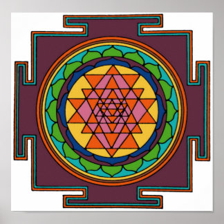 Yantra-avtryck Poster