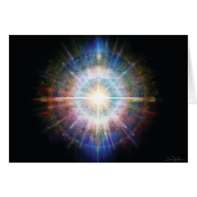Yantra färgdiskett hälsningskort (Framsidan Horizontal)