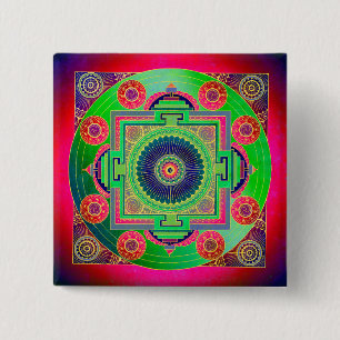 YANTRA - underbara hjulet - gröntens rosa Knapp