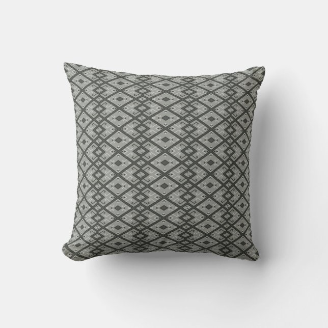 Yao Ethnic Geometry Mönster Pillow - Gloomy Kudde (Framsida)