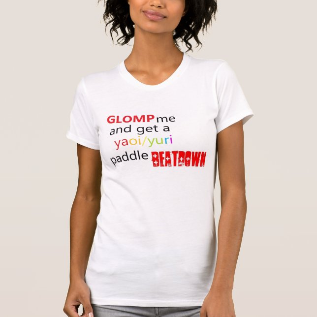 Yaoi/Yuri paddlar beatdownen T Shirt (Framsida)