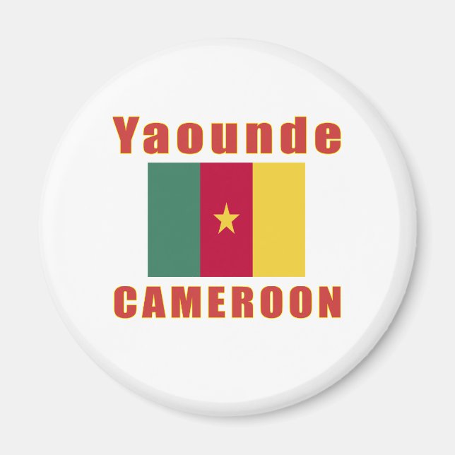Yaounde Cameroon-kapitalkonstruktioner Magnet (Framsidan)