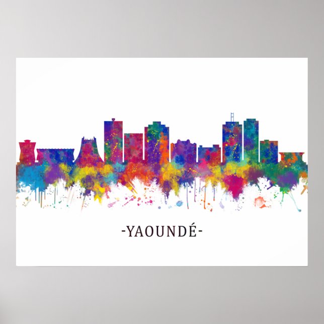Yaounde Cameroon Skyline Poster (Framsidan)