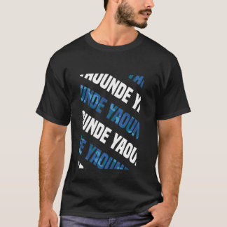 Yaounde Camo Mönster Blue Camouflage T Shirt