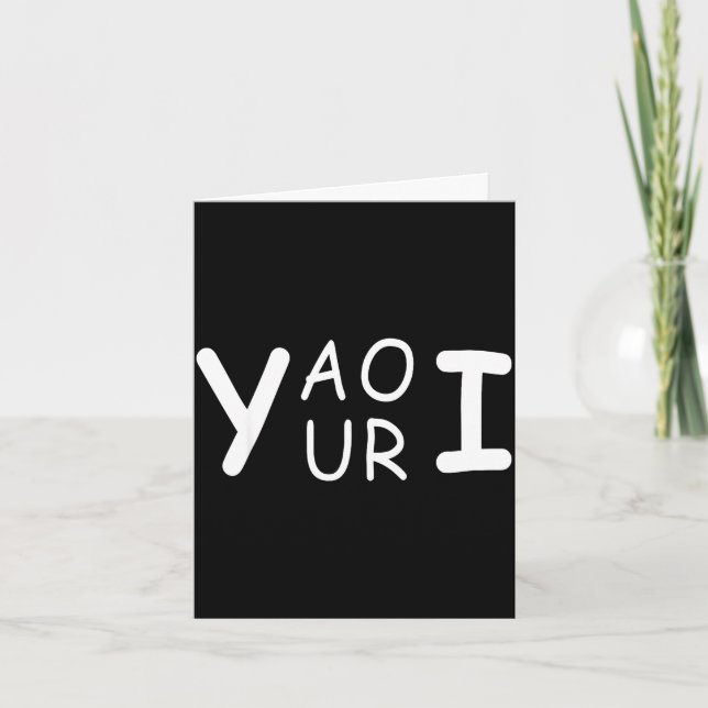 Yaouri du är rolig ordlek meme minimalist  kort (Framsida)