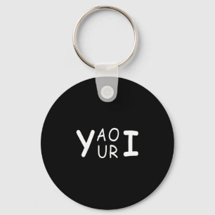 Yaouri du är rolig ordlek meme minimalist nyckelring