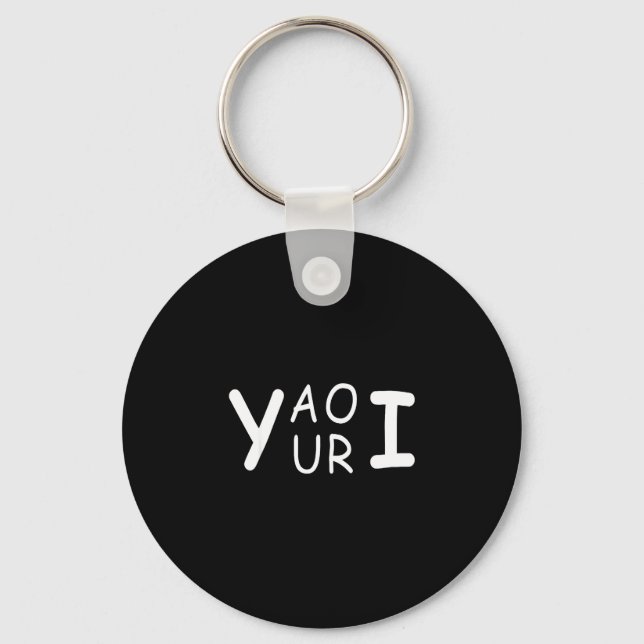 Yaouri du är rolig ordlek meme minimalist  nyckelring (Framsida)