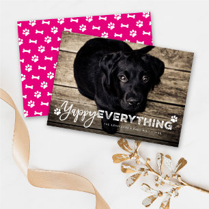 Yappy Allting Tass Hund älskare Cute Photo Pet Julkort