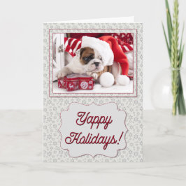 Yappy Helgdag Bulldog Helgkort