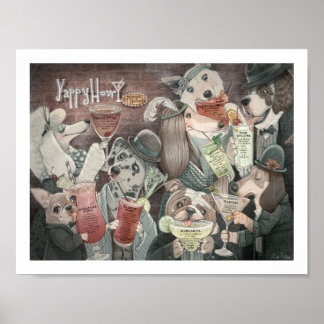 Yappy Hour Print Poster