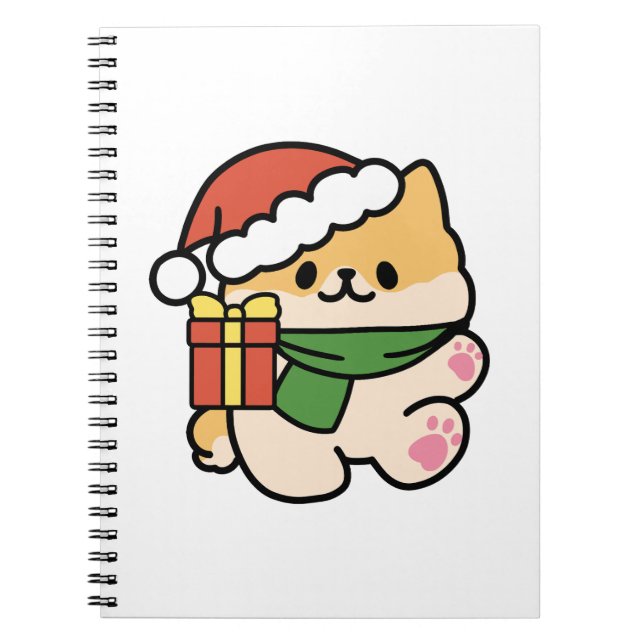 Yappy Howlidays - Cute God-Tecknaden Hund Anteckningsbok (Framsidan)