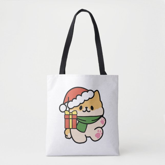 Yappy Howlidays - Cute God-Tecknaden Hund Tygkasse (Framsida)