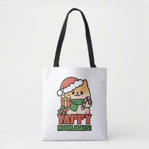 Yappy Howlidays - Cute God-Tecknaden Hund Tygkasse