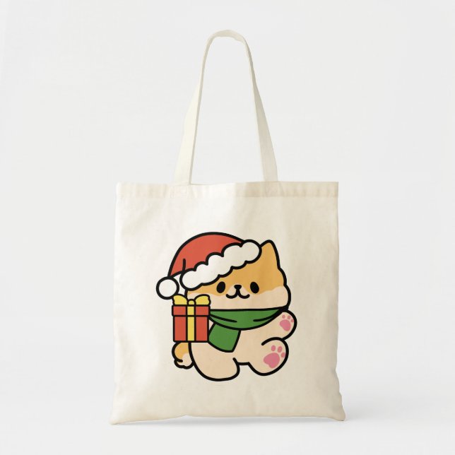 Yappy Howlidays - Cute God-Tecknaden Hund Tygkasse (Framsidan)