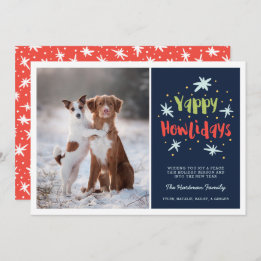 Yappy Howlidays Hund jul - fotnotsflottan Julkort