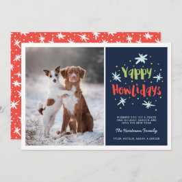 Yappy Howlidays Hund jul - fotnotsflottan Julkort