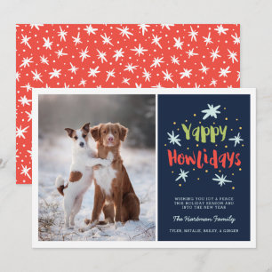 Yappy Howlidays Hund jul - fotnotsflottan Julkort