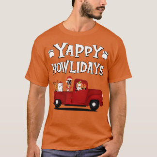 Yappy Howlidays Vit text 1 T Shirt