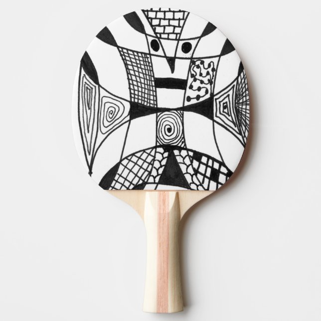 "Yappy Hund" Abstrakt Ping Pong Paddle Pingisracket (Framsidan)
