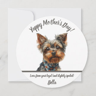 Yappy Yorkie Mors dag Kort