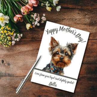 Yappy Yorkie Mors dag Kort