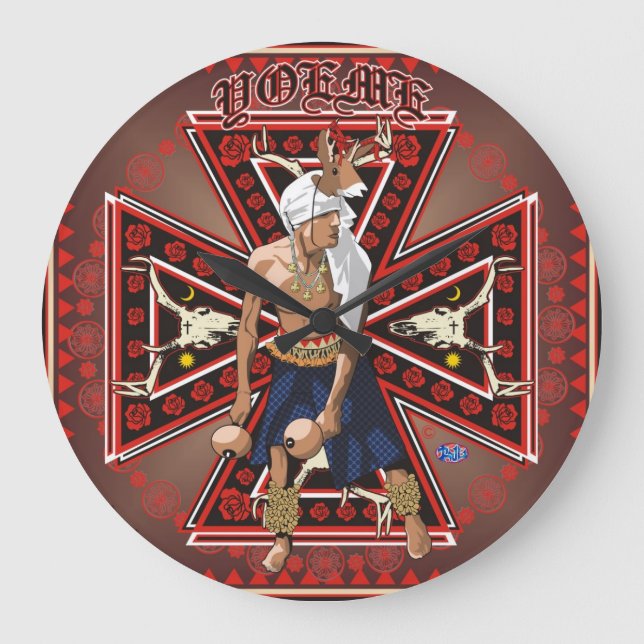 yaqui hjort dancer-klocka stor klocka (Framsida)