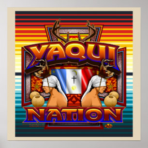 Yaqui Nation Hjort Dancer art poster