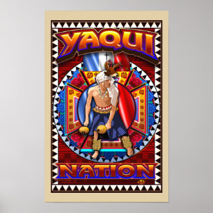 Yaqui Nation Hjort Dancer art Skriv ut poster