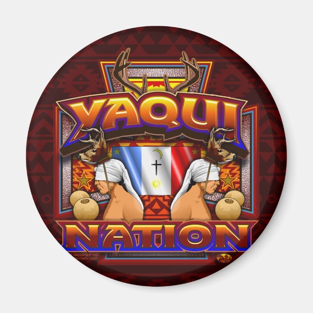 Yaqui Nation Hjort Dancer Magnet (Framsidan)