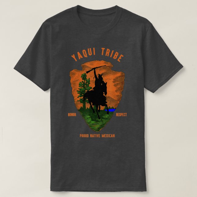 Yaqui Tribe Native Mexican Indian Proud Retro Arro T Shirt (Design framsida)