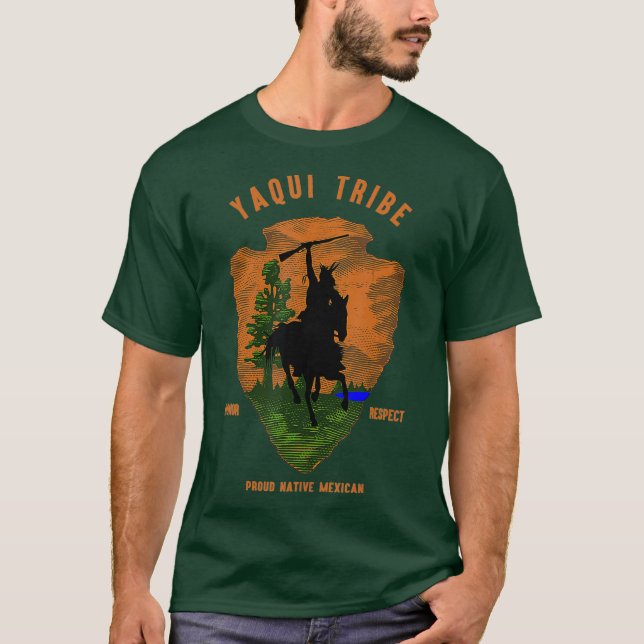 Yaqui Tribe Native Mexican Indian Proud Retro T Shirt (Framsida)