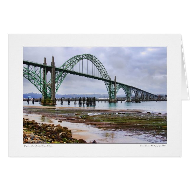 Yaquina Bay Bridge-kort Hälsningskort (Framsidan Horizontal)