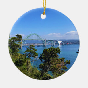 Yaquina Bay Bridge, Newport, Oregon Julgransprydnad Keramik