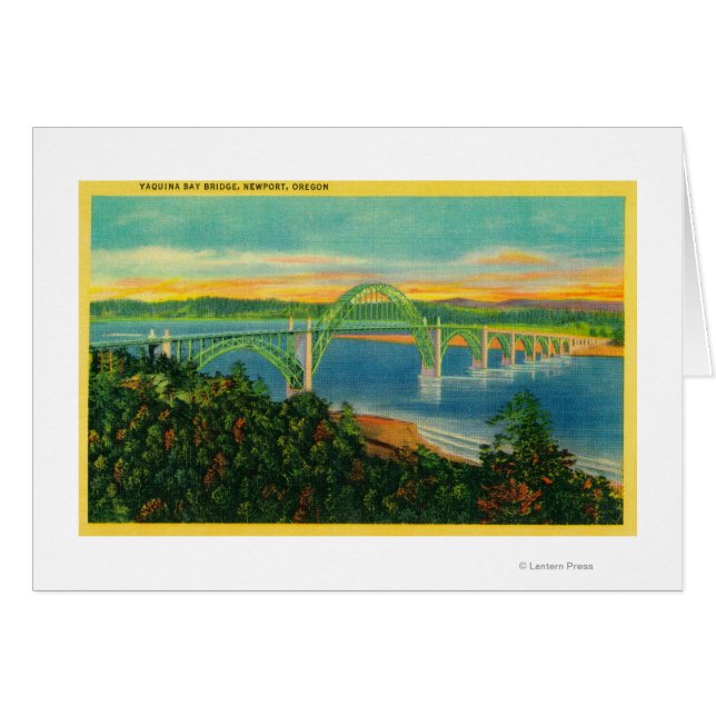Yaquina Bay BridgeNewport, ELLER Hälsningskort (Framsidan Horizontal)