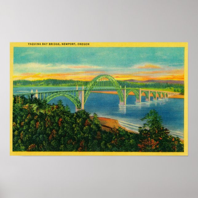 Yaquina Bay BridgeNewport, ELLER Poster (Framsidan)