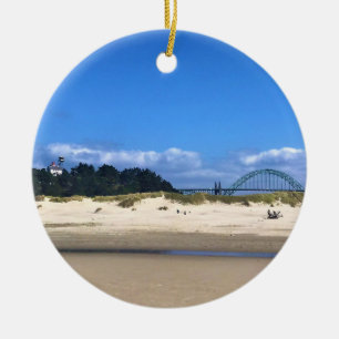 Yaquina Bay fyr, Newport, Oregon Julgransprydnad Keramik