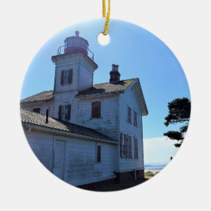 Yaquina Bay fyr, Newport, Oregon Julgransprydnad Keramik