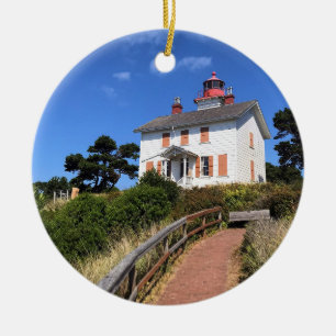 Yaquina Bay fyr, Newport, Oregon Julgransprydnad Keramik