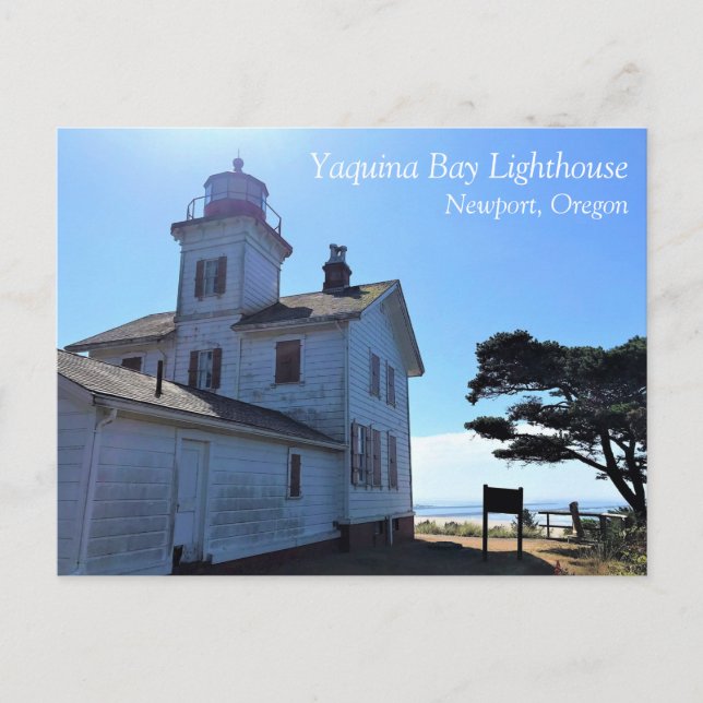 Yaquina Bay fyr, Newport, Oregon Vykort (Framsida)