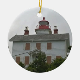 Yaquina Bay Lighthouse, OR Julgransprydnad Keramik