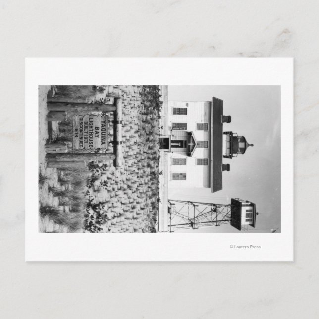 Yaquina Bay Lighthouse PhotographYaquina, ELLER Vykort (Framsida)