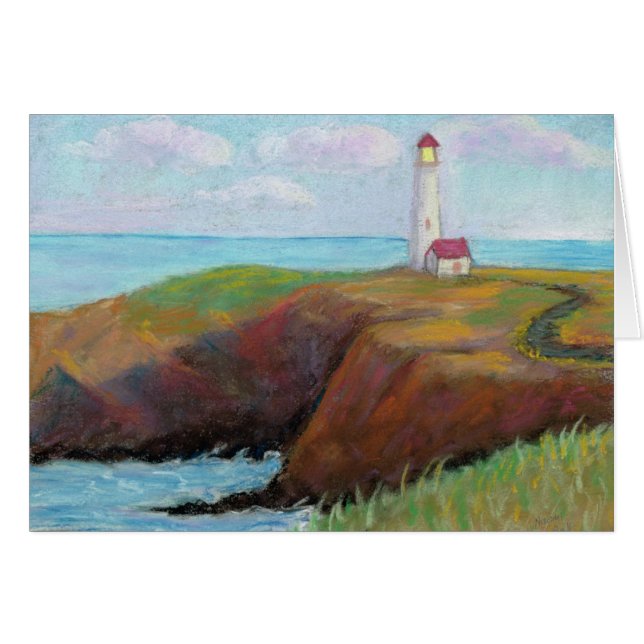 Yaquina Head fyr Hälsningskort (Framsidan Horizontal)