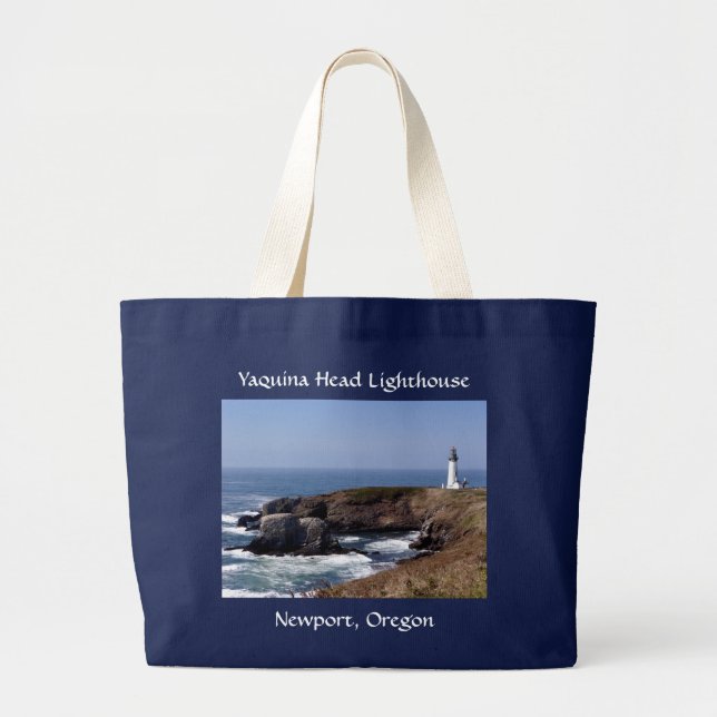 Yaquina Head fyr Oregon Jumbo Tote Bag Jumbo Tygkasse (Framsidan)